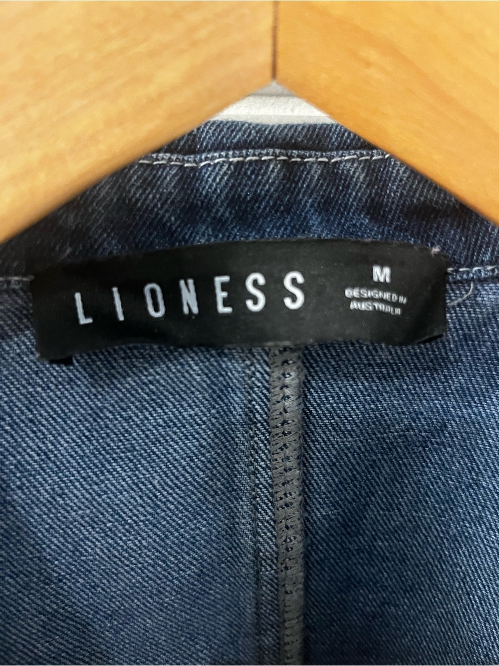 Lioness Dark Blue Cropped Denim Jacket - Picture 3 of 3